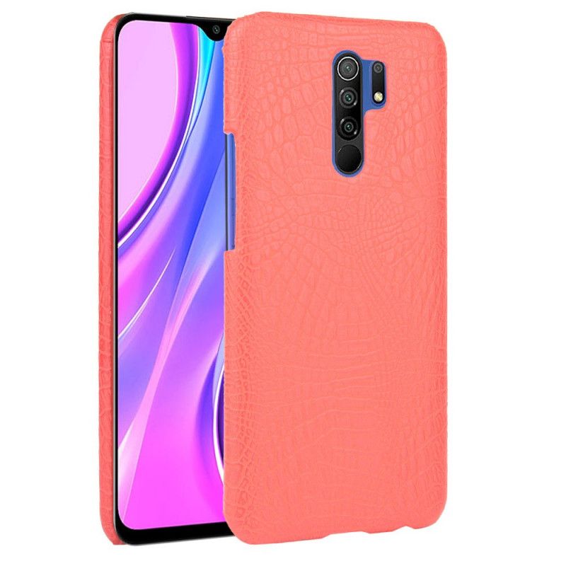 Hoesje Xiaomi Redmi 9 Wit Zwart Krokodillenhuidstijl