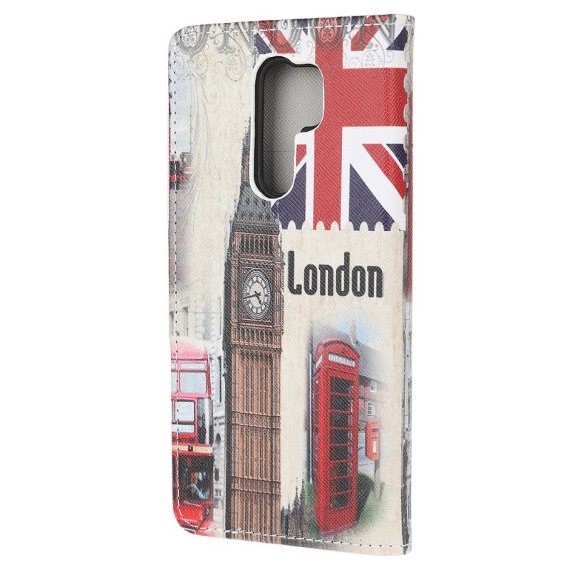 Leren Hoesje voor Xiaomi Redmi 9 Leven In Londen