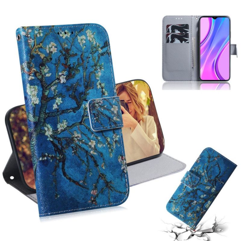 Leren Hoesje Xiaomi Redmi 9 Bloeiende Boomtak