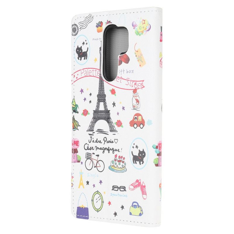 Leren Hoesje Xiaomi Redmi 9 Ik Hou Van Parijs