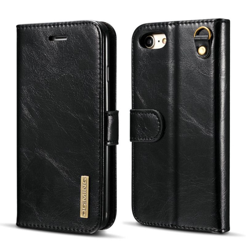 Bescherming Hoesje iPhone 7 / 8 / SE 2 Bruin Dg.Ming Echt Leer Met Schelp