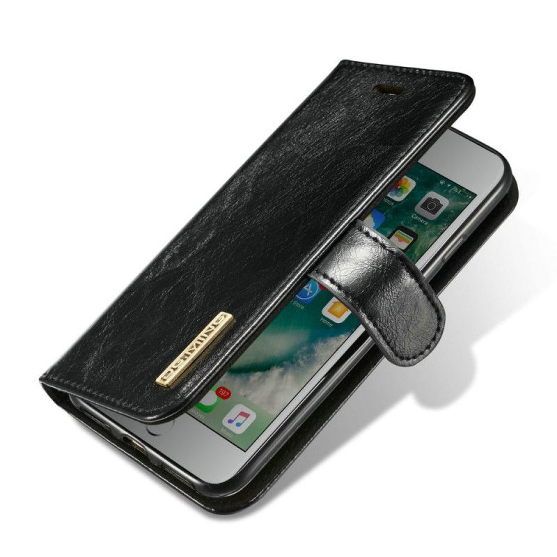 Bescherming Hoesje iPhone 7 / 8 / SE 2 Bruin Dg.Ming Echt Leer Met Schelp