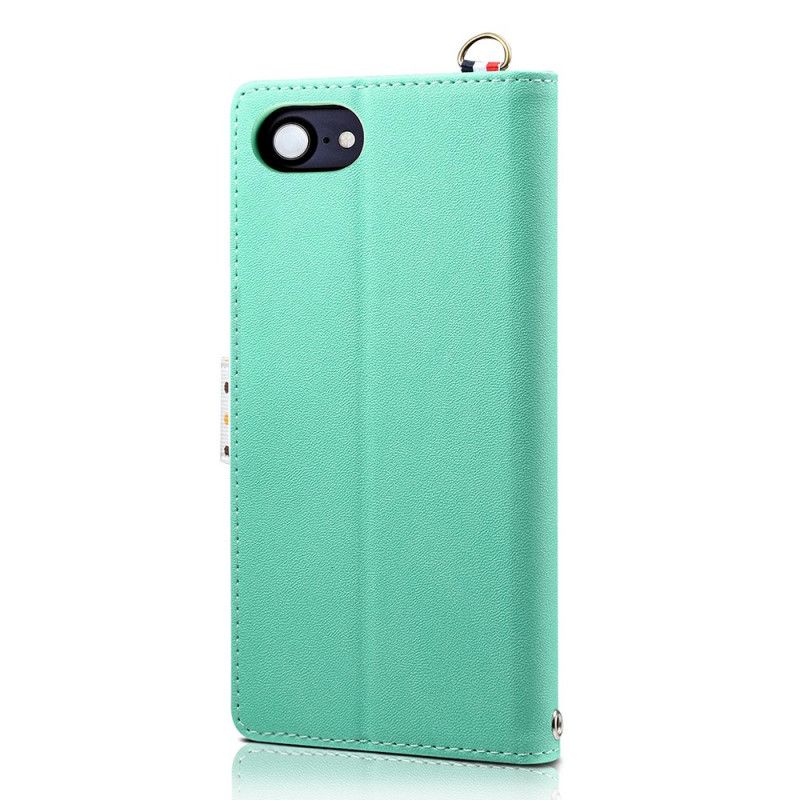 Bescherming Hoesje iPhone 7 / 8 / SE 2 Koffie Zwart Polkadot Uniform