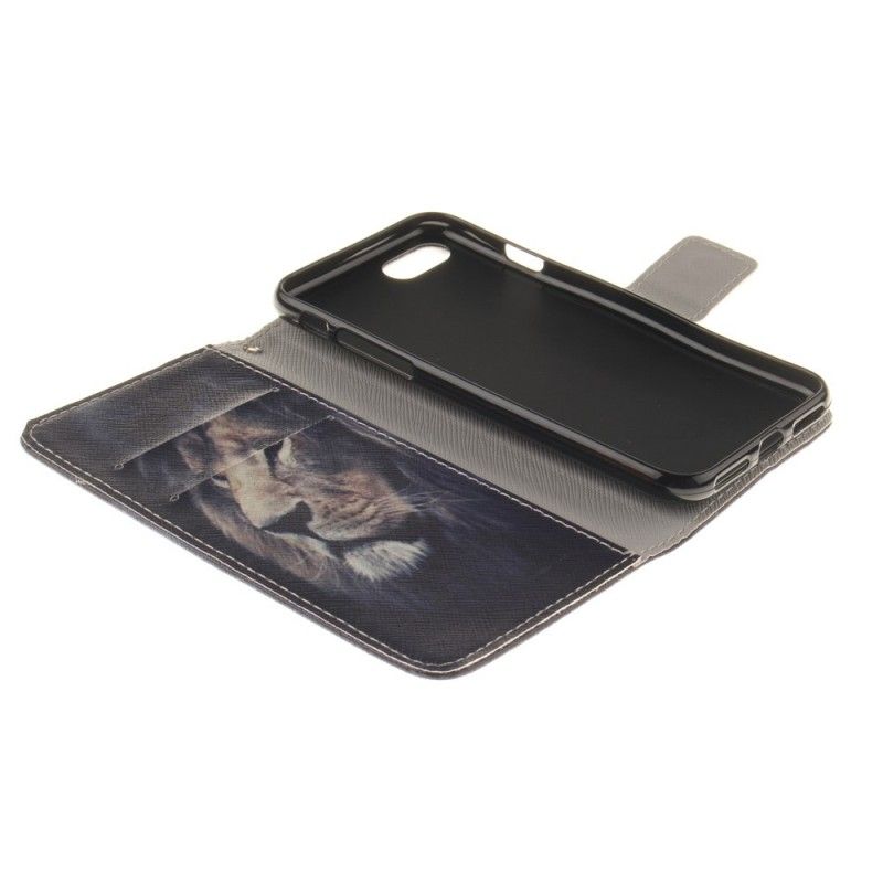 Bescherming Hoesje iPhone 7 / 8 / SE 2 Telefoonhoesje Dromende Leeuw