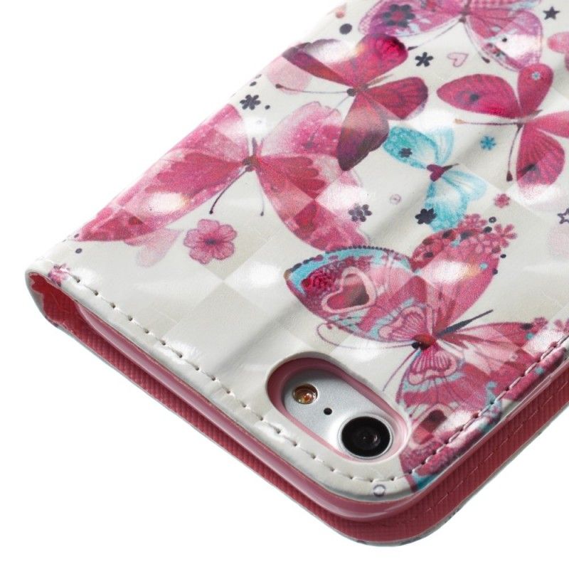 Bescherming Hoesje iPhone 7 / 8 / SE 2 Telefoonhoesje Vlucht Van Vlinders