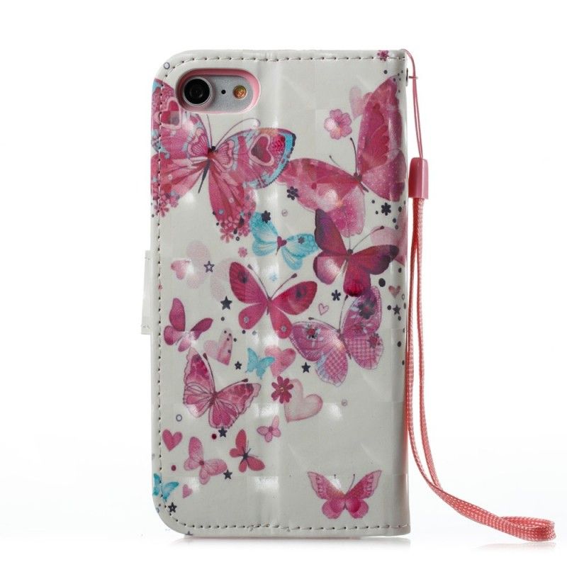 Bescherming Hoesje iPhone 7 / 8 / SE 2 Telefoonhoesje Vlucht Van Vlinders