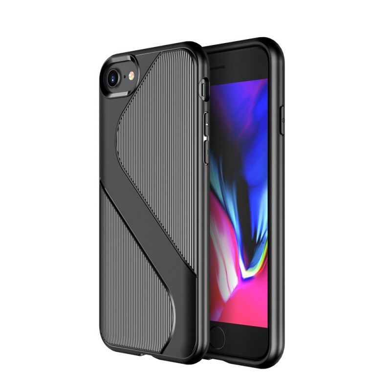 Case Hoesje iPhone 7 / 8 / SE 2 Groen Zwart Telefoonhoesje Gestructureerd Dessin