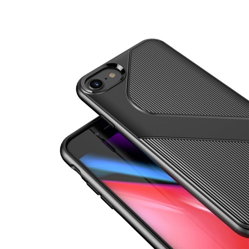 Case Hoesje iPhone 7 / 8 / SE 2 Groen Zwart Telefoonhoesje Gestructureerd Dessin