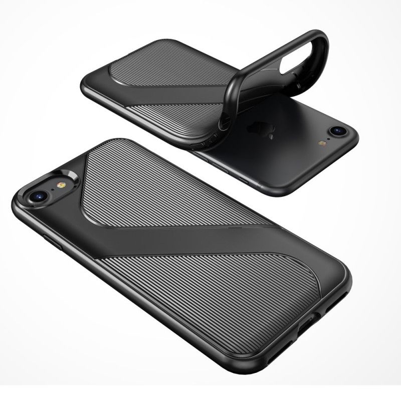 Case Hoesje iPhone 7 / 8 / SE 2 Groen Zwart Telefoonhoesje Gestructureerd Dessin