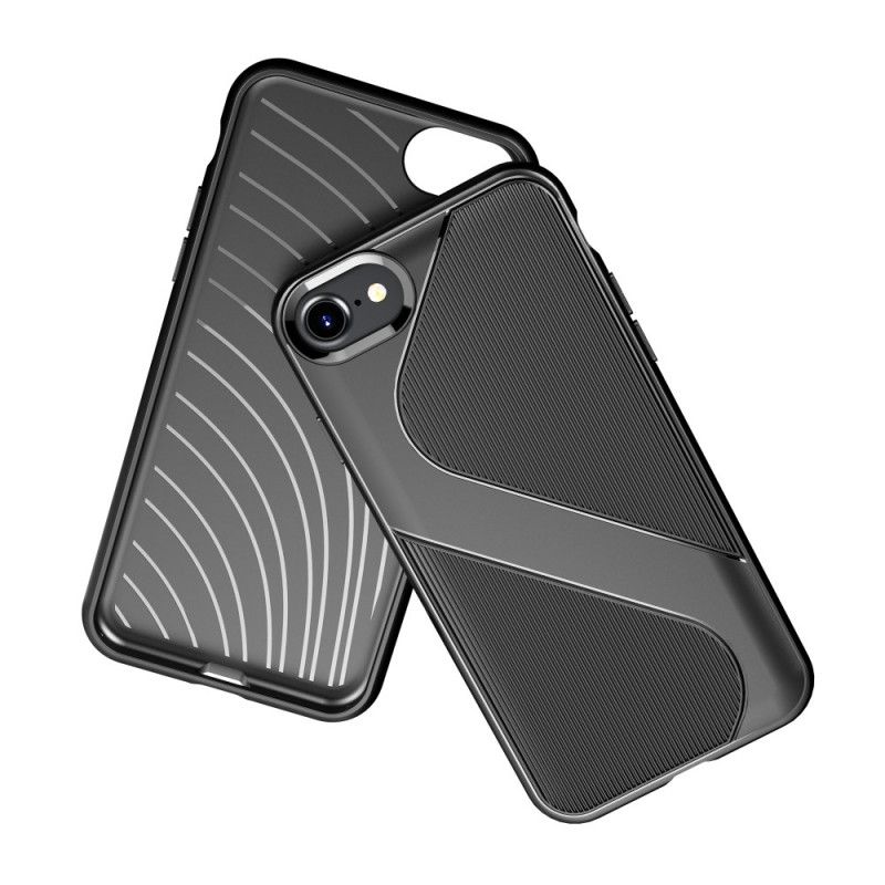 Case Hoesje iPhone 7 / 8 / SE 2 Groen Zwart Telefoonhoesje Gestructureerd Dessin