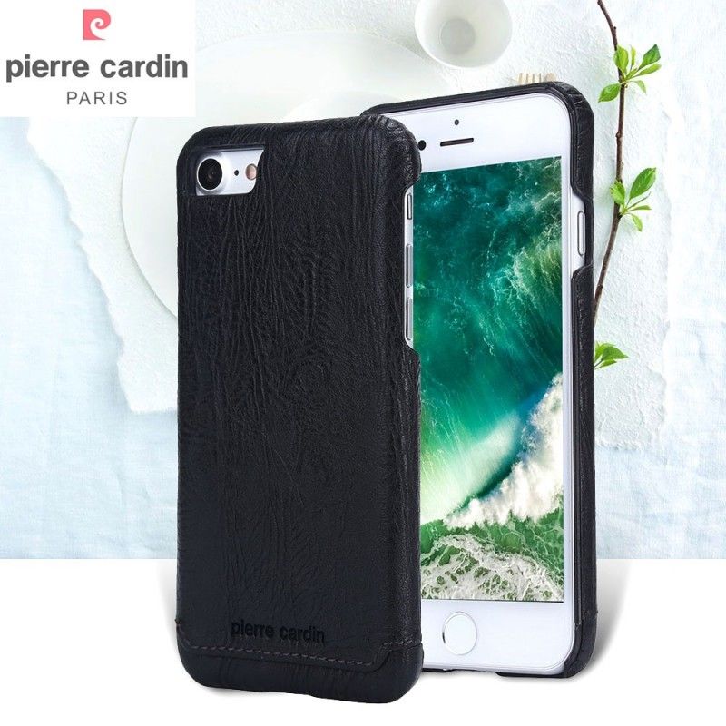 Case Hoesje iPhone 7 / 8 / SE 2 Lichtbruin Grijs Telefoonhoesje Pierre Cardin Leer
