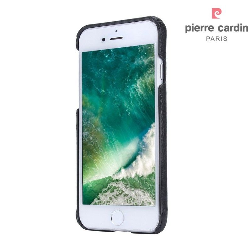 Case Hoesje iPhone 7 / 8 / SE 2 Lichtbruin Grijs Telefoonhoesje Pierre Cardin Leer