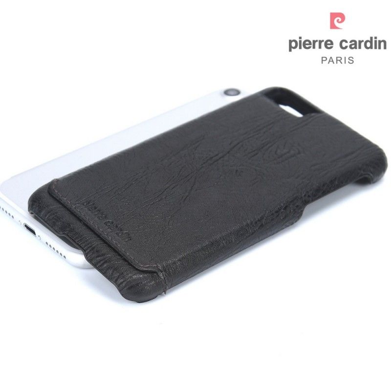 Case Hoesje iPhone 7 / 8 / SE 2 Lichtbruin Grijs Telefoonhoesje Pierre Cardin Leer