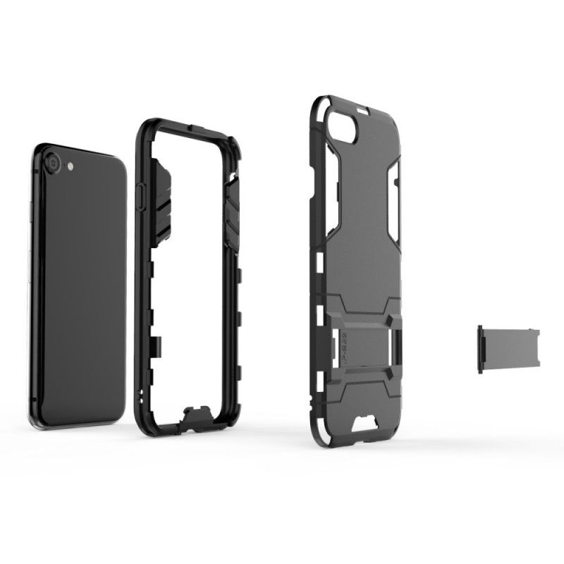 Case Hoesje iPhone 7 / 8 / SE 2 Rood Zwart Telefoonhoesje Ultrabestendig