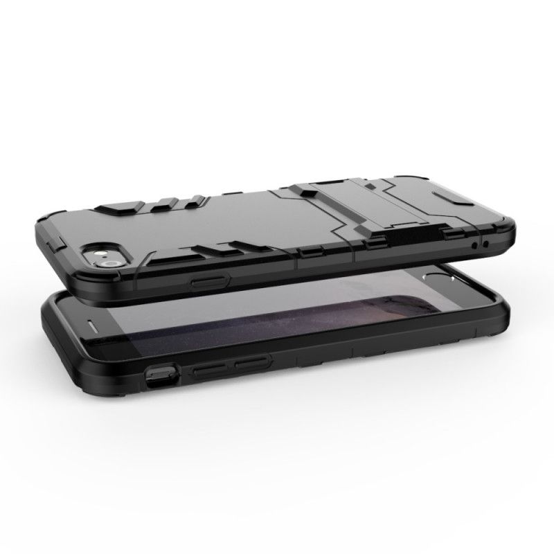 Case Hoesje iPhone 7 / 8 / SE 2 Rood Zwart Telefoonhoesje Ultrabestendig