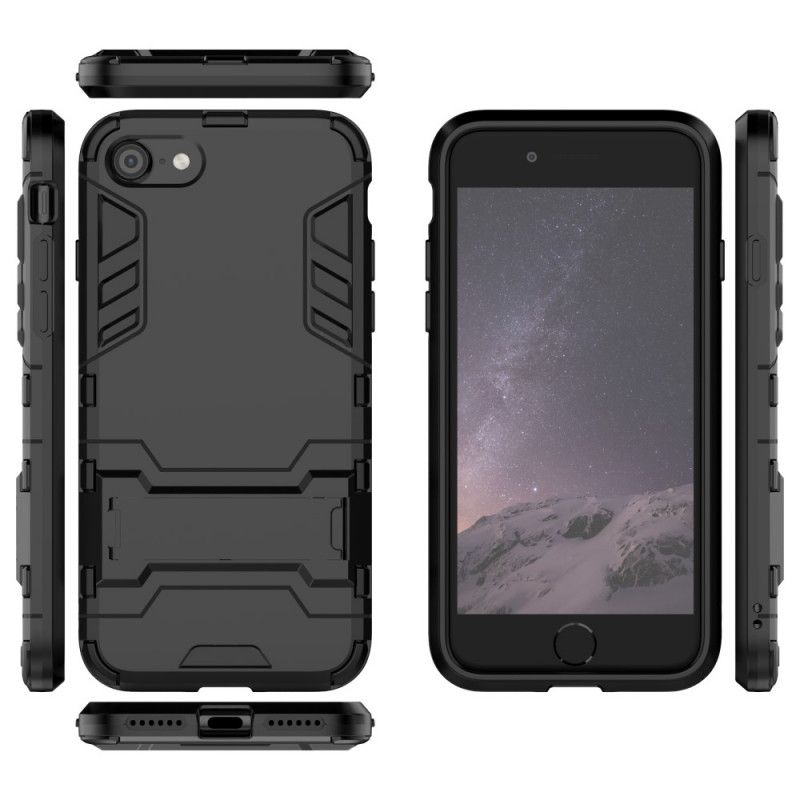 Case Hoesje iPhone 7 / 8 / SE 2 Rood Zwart Telefoonhoesje Ultrabestendig