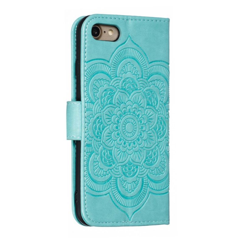 Cover Folio-hoesje iPhone 7 / 8 / SE 2 Grijs Zwart Telefoonhoesje Hele Mandala