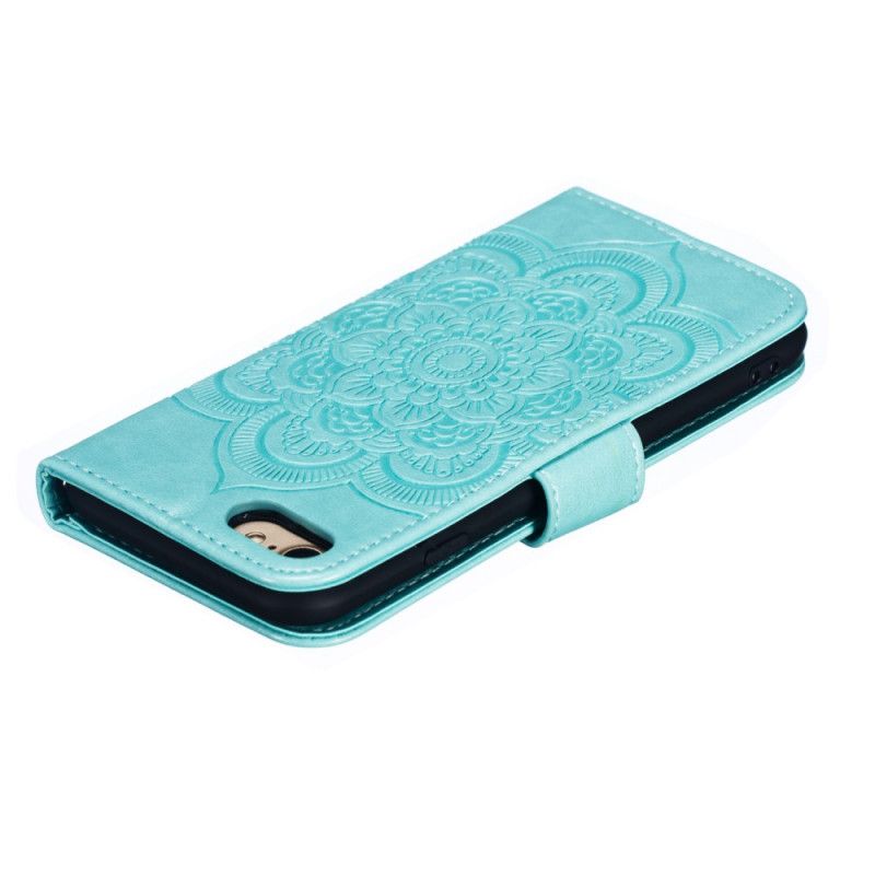 Cover Folio-hoesje iPhone 7 / 8 / SE 2 Grijs Zwart Telefoonhoesje Hele Mandala