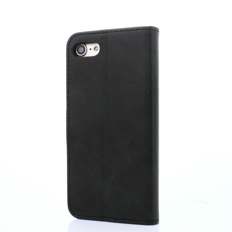 Cover Folio-hoesje iPhone 7 / 8 / SE 2 Grijs Zwart Telefoonhoesje Lc.Imeeke Leereffect
