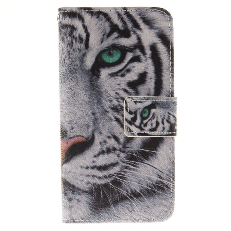 Cover Folio-hoesje iPhone 7 / 8 / SE 2 Telefoonhoesje Witte Tijger