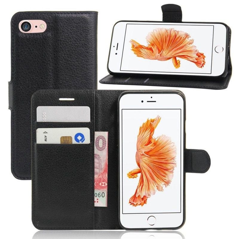 Cover Folio-hoesje iPhone 7 / 8 / SE 2 Wit Zwart Telefoonhoesje Klassiek