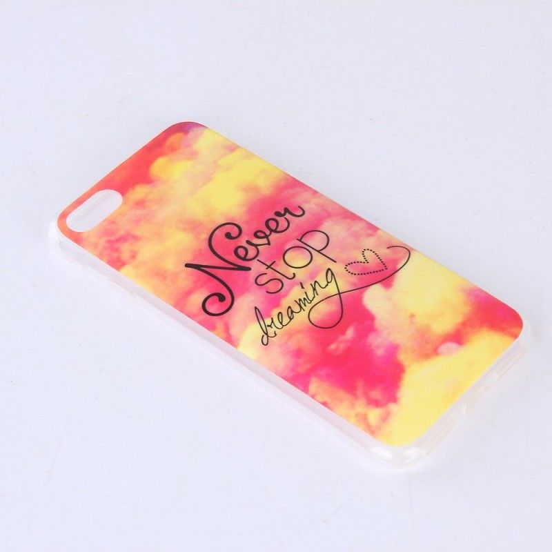 Cover Hoesje iPhone 7 / 8 / SE 2 Donkerblauw Telefoonhoesje Stop Nooit Met Dromen