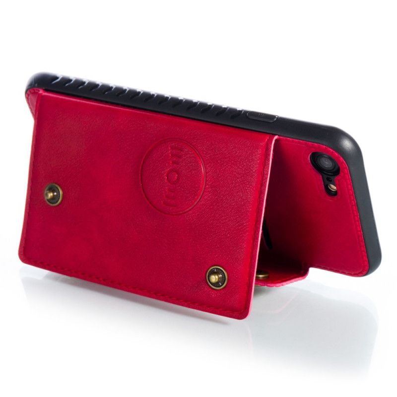 Cover Hoesje iPhone 7 / 8 / SE 2 Grijs Zwart Telefoonhoesje Portemonnee