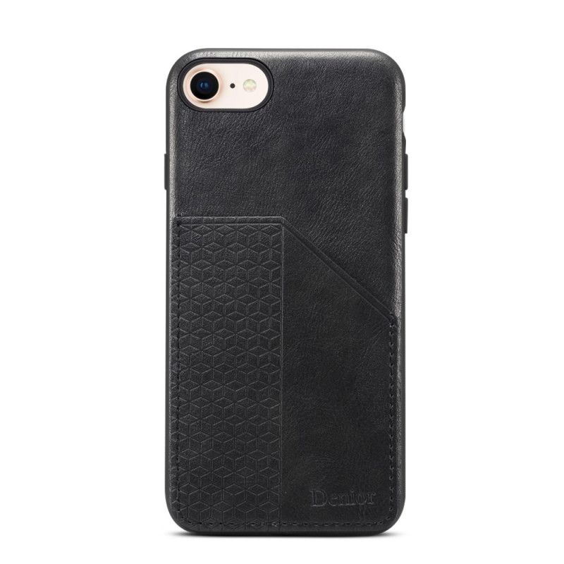 Cover Hoesje iPhone 7 / 8 / SE 2 Rood Zwart Telefoonhoesje Kaarthouder