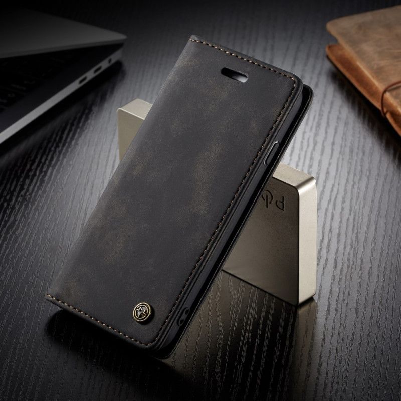 Folio-hoesje iPhone 7 / 8 / SE 2 Bruin Zwart Telefoonhoesje Hoes Van Imitatieleer