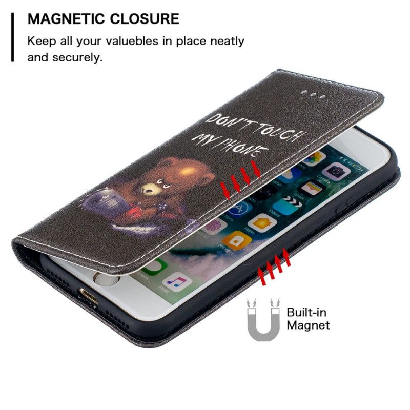 Folio-hoesje iPhone 7 / 8 / SE 2 Gevaarlijke Beer