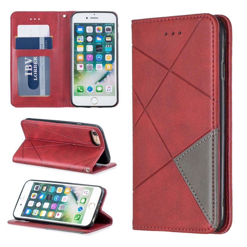 Folio-hoesje iPhone 7 / 8 / SE 2 Grijs Zwart Kunstenaarsstijl
