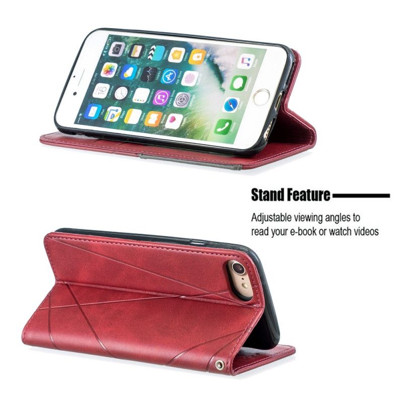 Folio-hoesje iPhone 7 / 8 / SE 2 Grijs Zwart Kunstenaarsstijl