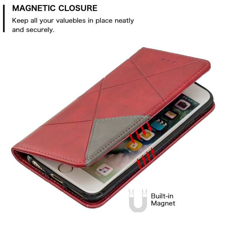 Folio-hoesje iPhone 7 / 8 / SE 2 Grijs Zwart Kunstenaarsstijl