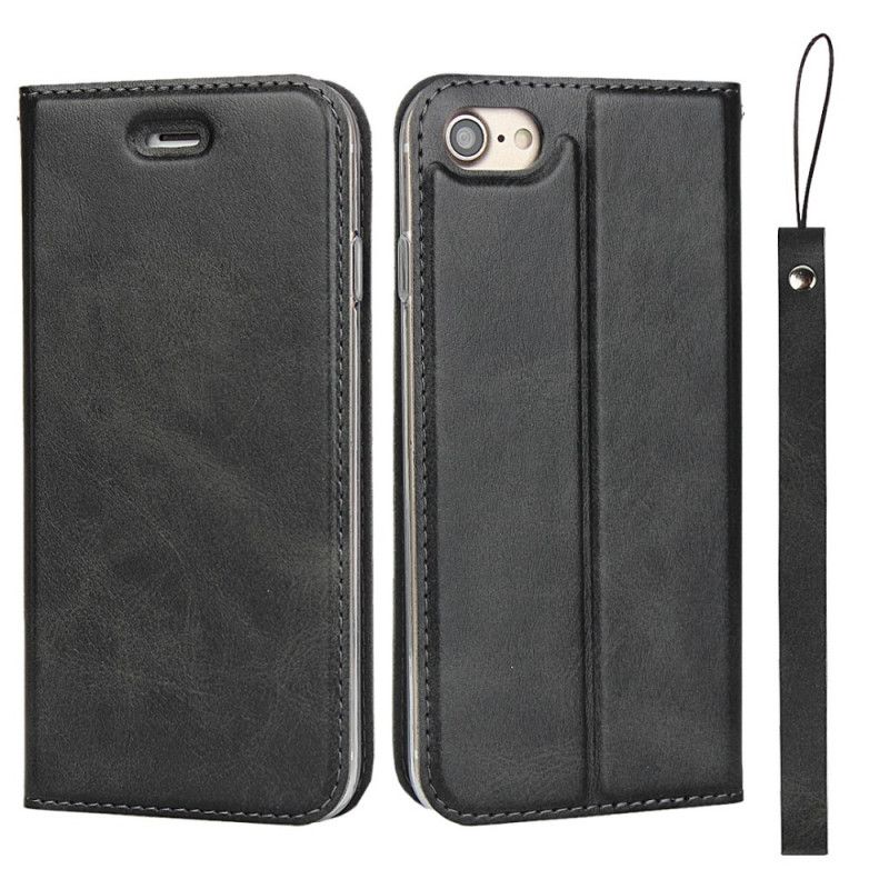 Folio-hoesje iPhone 7 / 8 / SE 2 Rood Zwart Kunstleer Met Riem