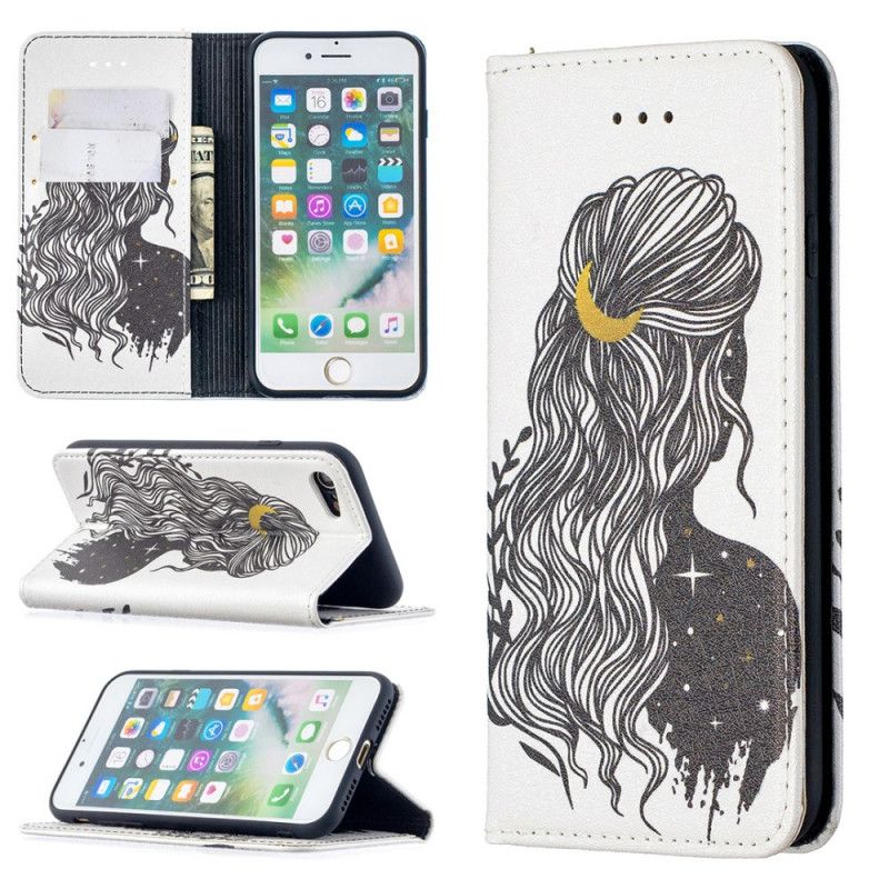 Folio-hoesje iPhone 7 / 8 / SE 2 Telefoonhoesje Mooi Haar