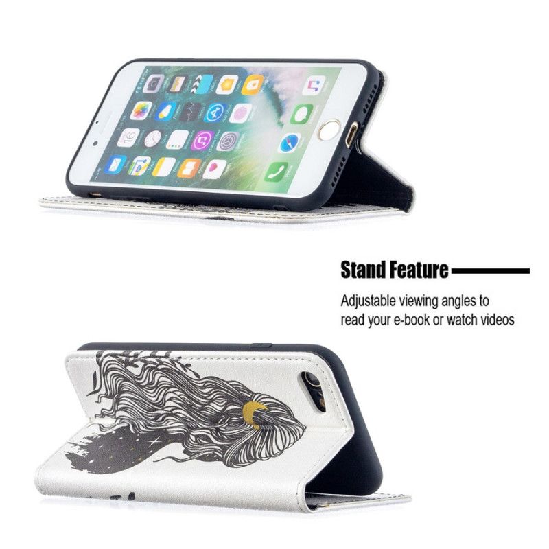 Folio-hoesje iPhone 7 / 8 / SE 2 Telefoonhoesje Mooi Haar
