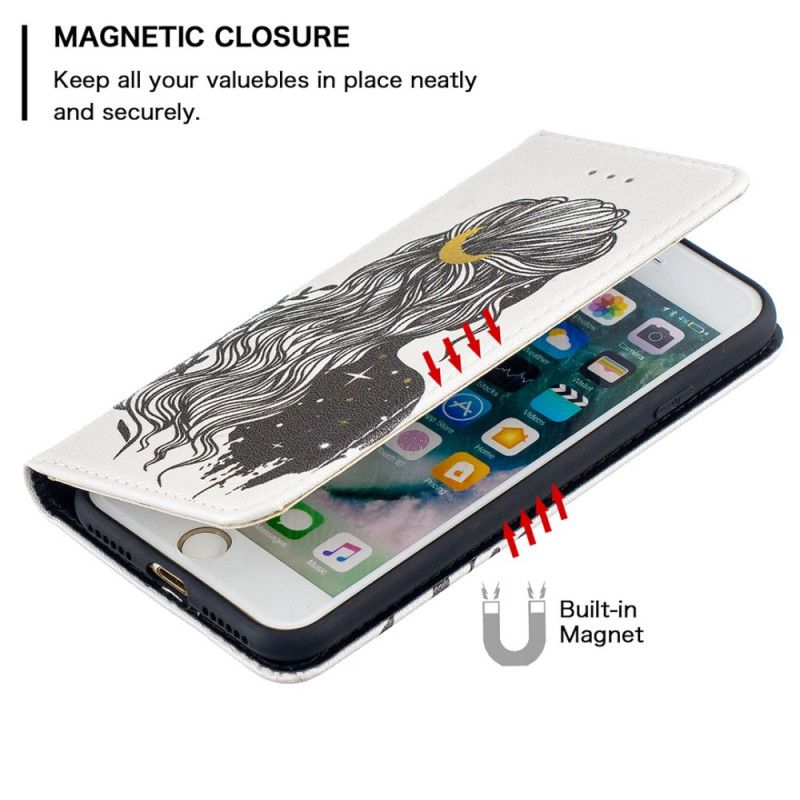Folio-hoesje iPhone 7 / 8 / SE 2 Telefoonhoesje Mooi Haar