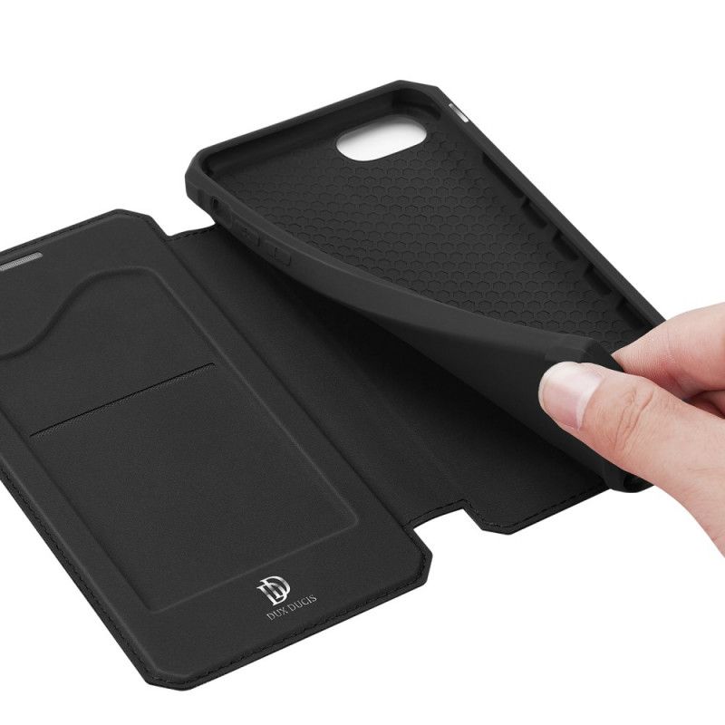 Folio-hoesje voor iPhone 7 / 8 / SE 2 Donkerblauw Zwart Huid X Serie Dux Ducis