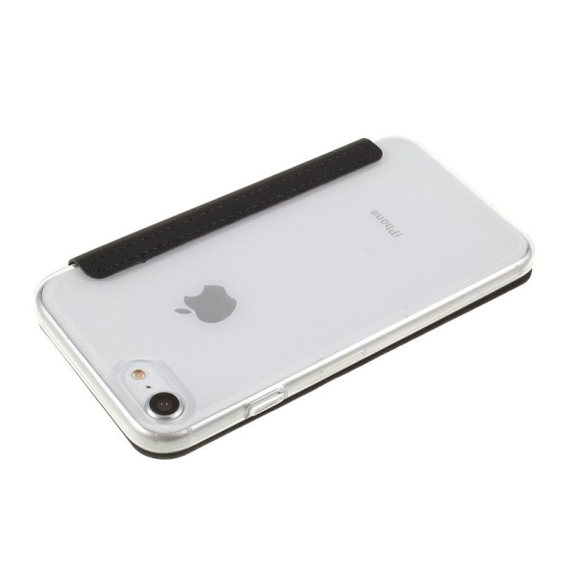 Folio-hoesje voor iPhone 7 / 8 / SE 2 Rood Spiegel- En Leereffect