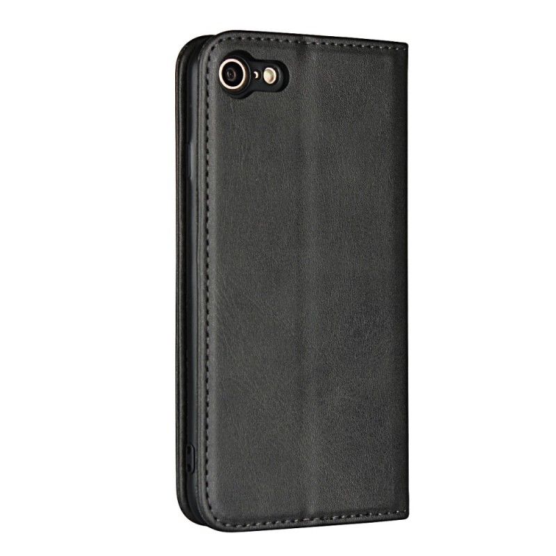 Folio-hoesje voor iPhone 7 / 8 / SE 2 Rood Zwart Premium Imitatieleren Stiksels