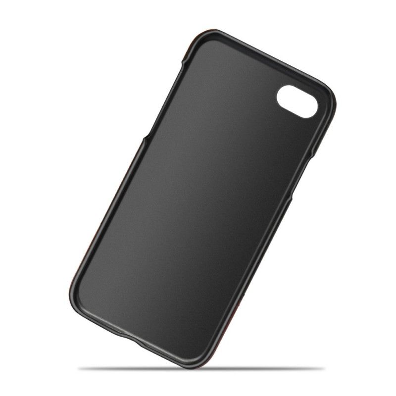 Hoesje iPhone 7 / 8 / SE 2 Donkerblauw Rood Ksq Kaarthouder