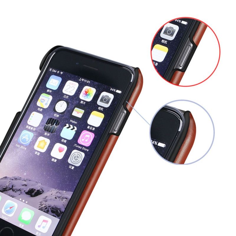Hoesje iPhone 7 / 8 / SE 2 Donkerblauw Rood Ksq Kaarthouder