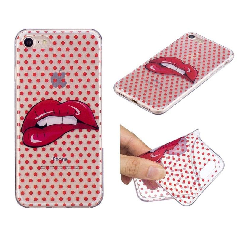 Hoesje iPhone 7 / 8 / SE 2 Gebeten Lippen