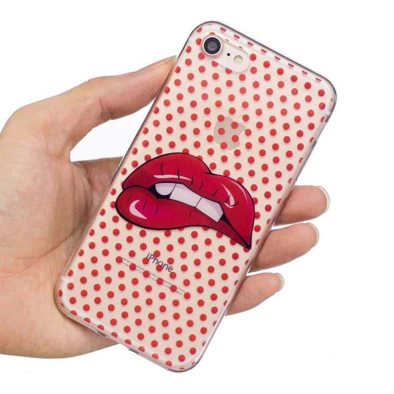 Hoesje iPhone 7 / 8 / SE 2 Gebeten Lippen