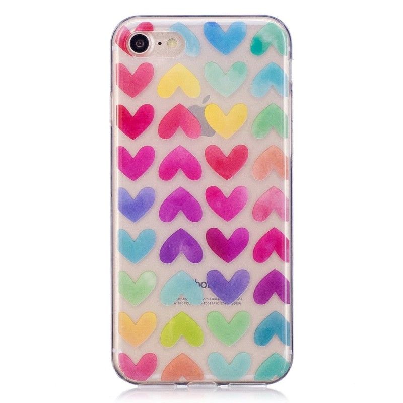Hoesje iPhone 7 / 8 / SE 2 Grafische Harten