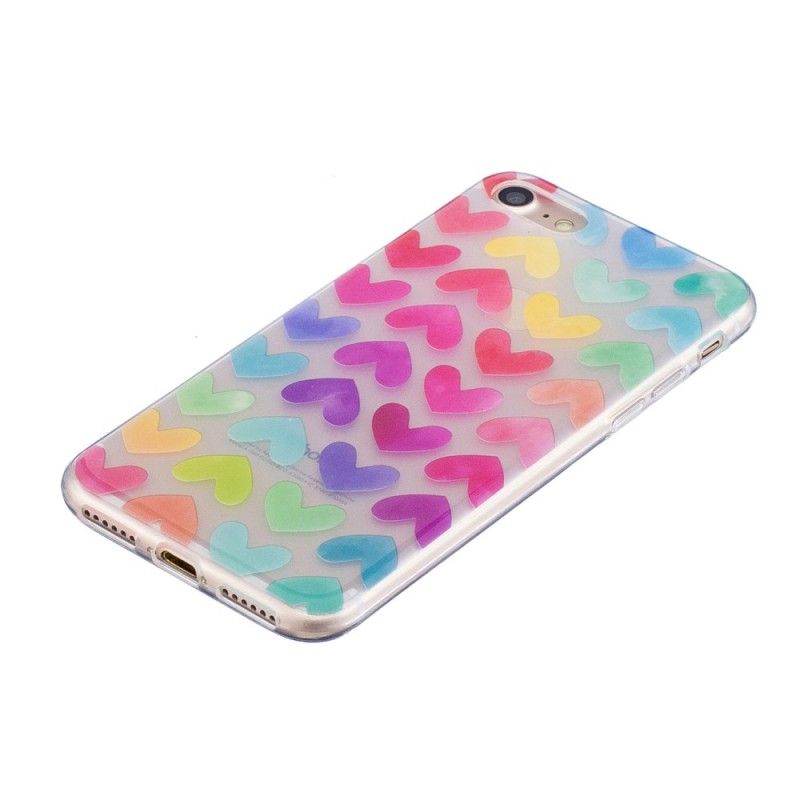 Hoesje iPhone 7 / 8 / SE 2 Grafische Harten