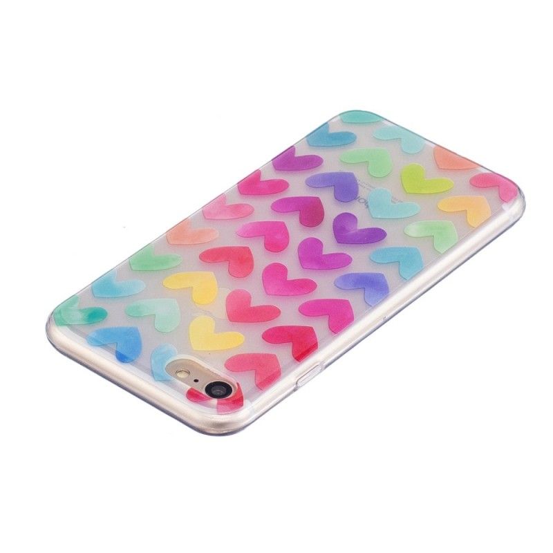 Hoesje iPhone 7 / 8 / SE 2 Grafische Harten