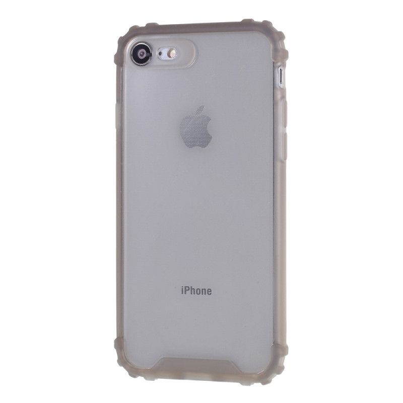Hoesje iPhone 7 / 8 / SE 2 Grijs Met Siliconen Versterkte Hoeken