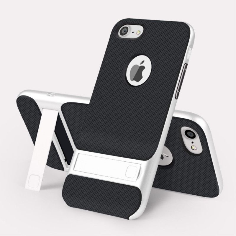 Hoesje iPhone 7 / 8 / SE 2 Grijs Wit Elegantie Tong