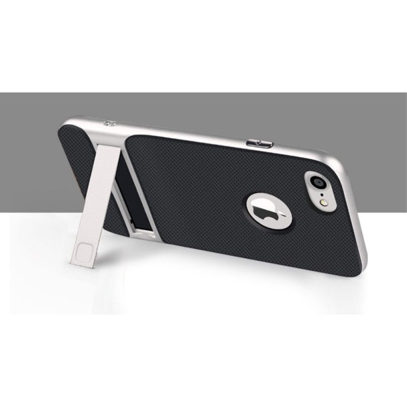 Hoesje iPhone 7 / 8 / SE 2 Grijs Wit Elegantie Tong